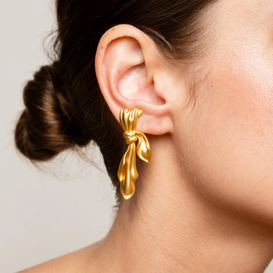 Anissa Kermiche Gilded Gloth Gold Earrings for Women - Luxury Hoop Earrings