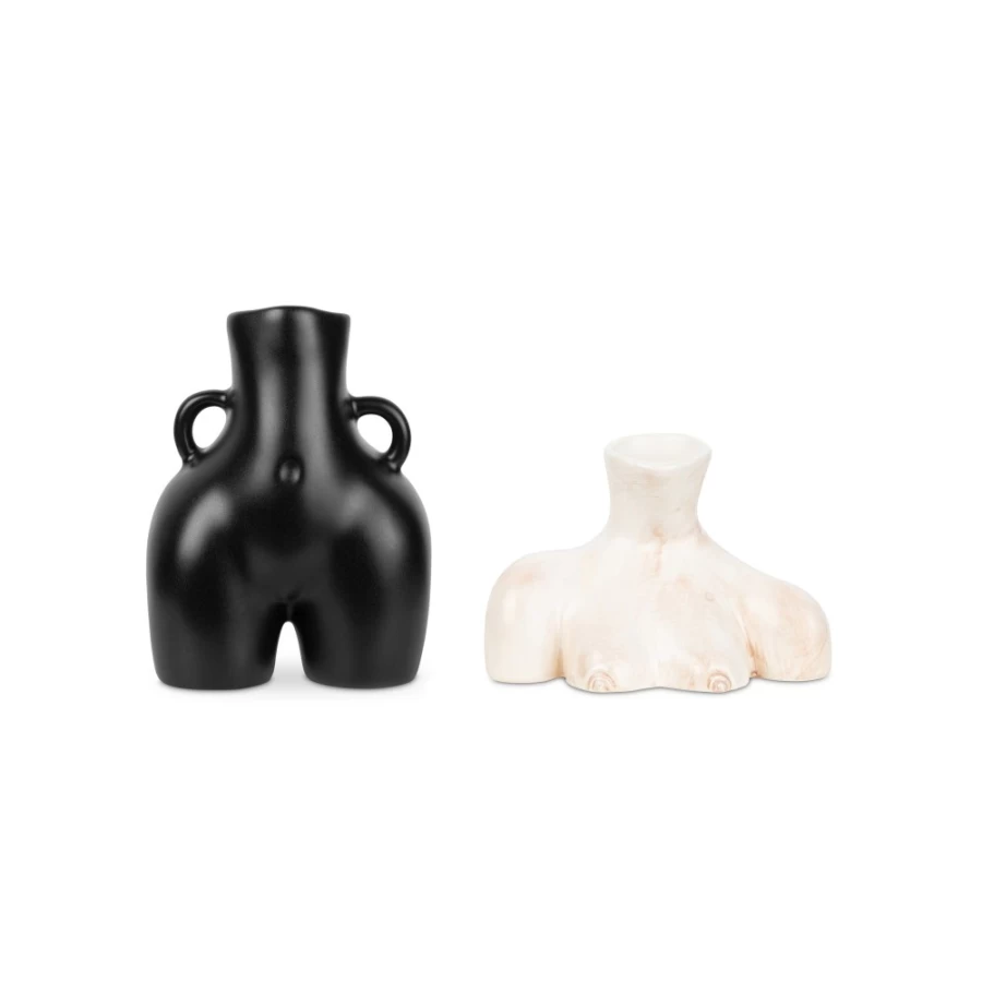 Anissa Kermiche Little Women Duo Earrings in Black & Marble - Elegant Stud Pair
