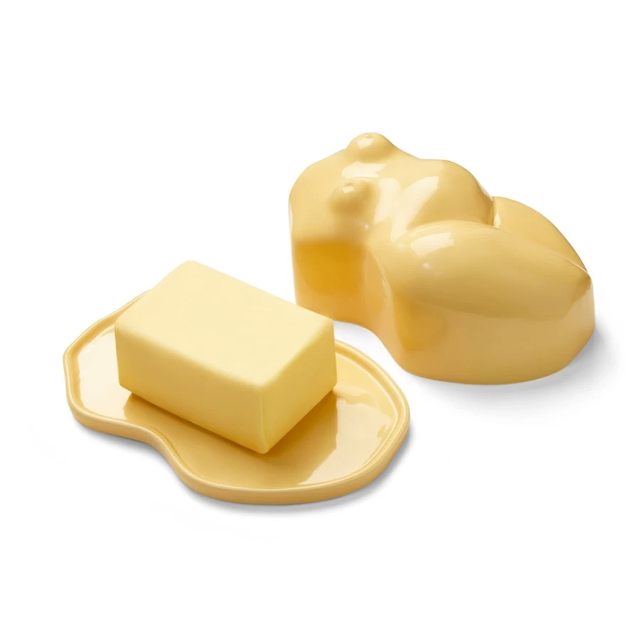 Anissa Kermiche Buttero Dish Light-Yellow Ceramic Decorative Bowl