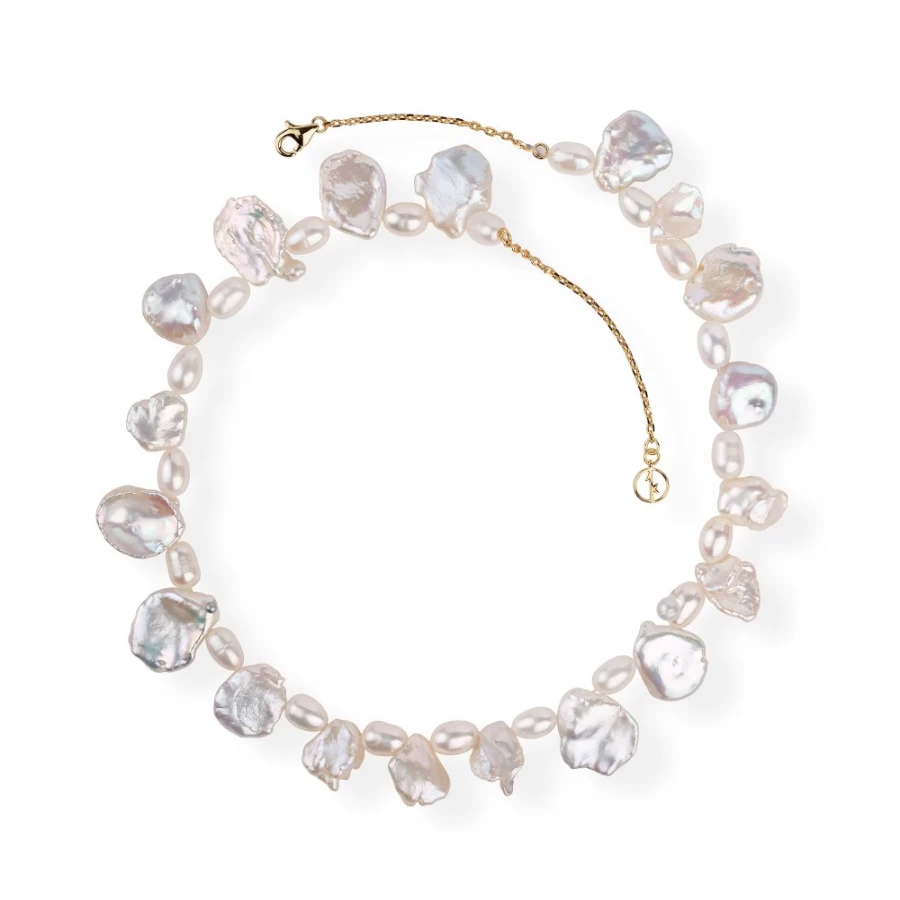 Anissa Kermiche Shelley Necklace for Women - Elegant Gold Pendant, Dainty Chain, Luxury Jewelry Gift