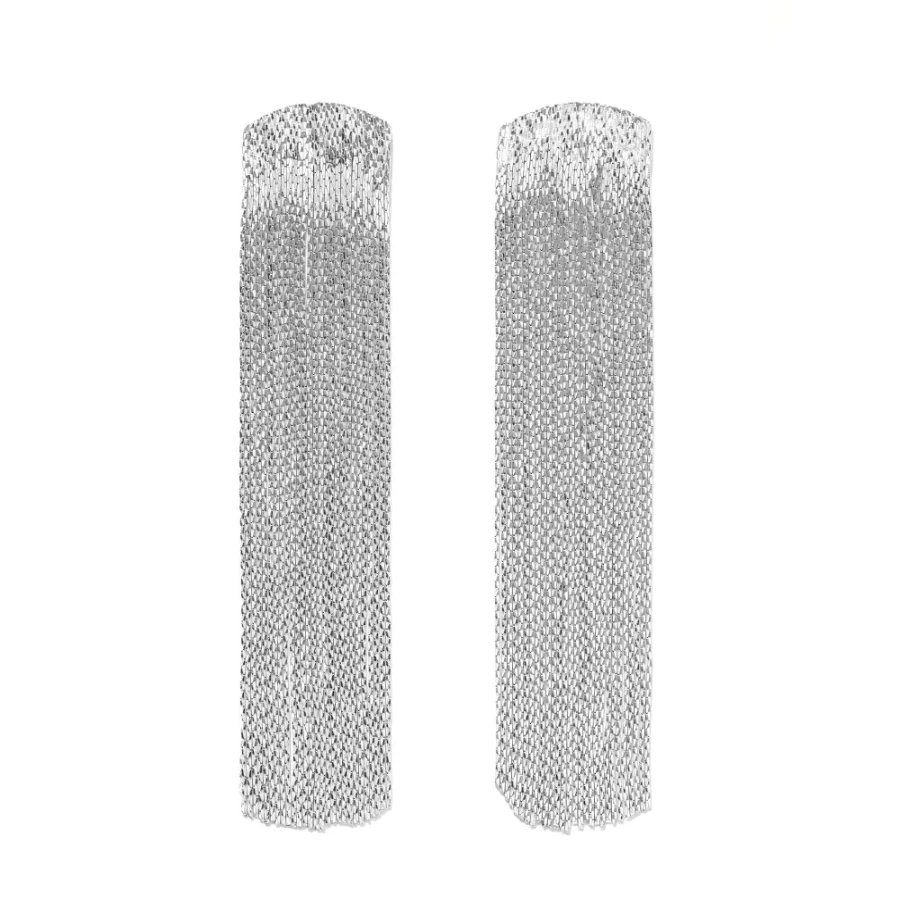 Anissa Kermiche Grand Fil Earrings in Silver for Women - Elegant Hoop Earrings