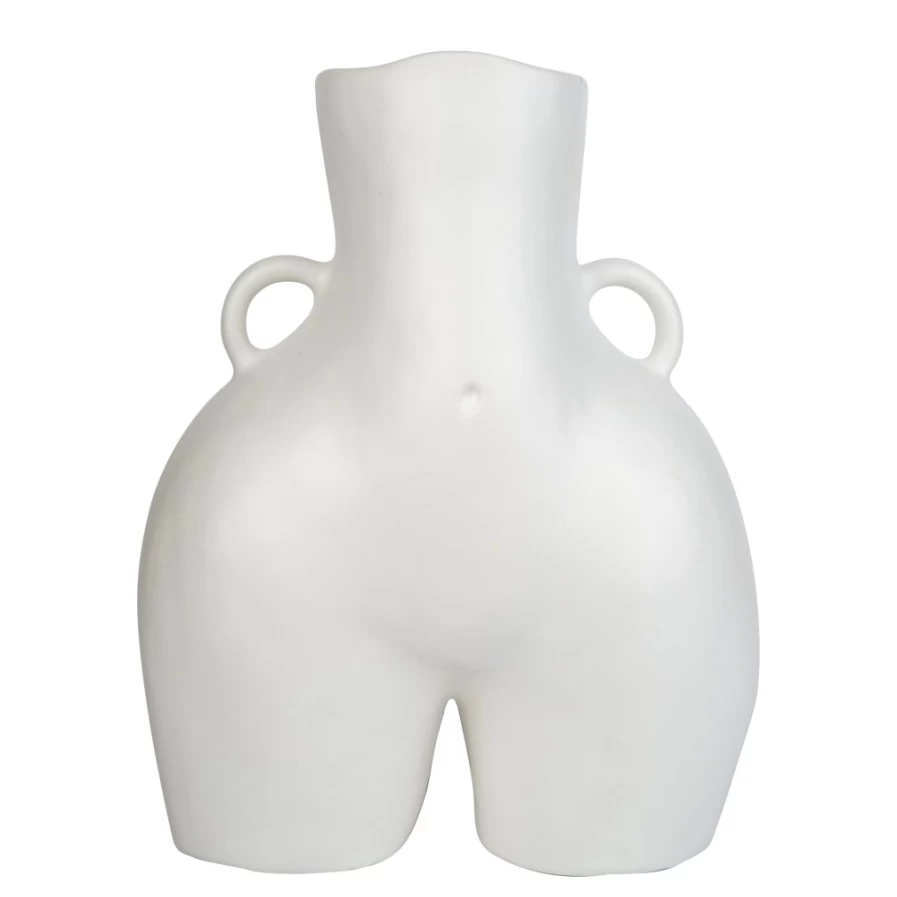 Anissa Kermiche Love Handles Vase - Elegant White Ceramic Home Decor