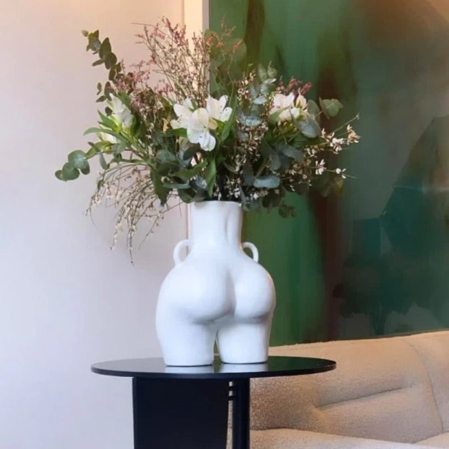Anissa Kermiche Love Handles Vase - Elegant White Ceramic Home Decor