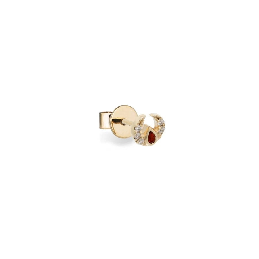Anissa Kermiche Ruby Claw Stud Earrings for Women - Elegant Red Gemstone Jewelry