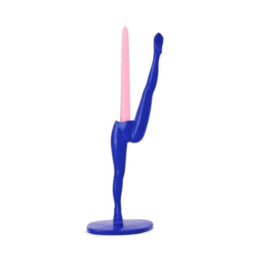 Anissa Kermiche Navy Blue Can Candlestick Holder - Decorative Home Accessory