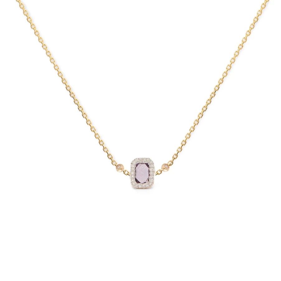 Anissa Kermiche Square Amethyst Necklace for Women – Elegant Purple Gemstone Jewelry