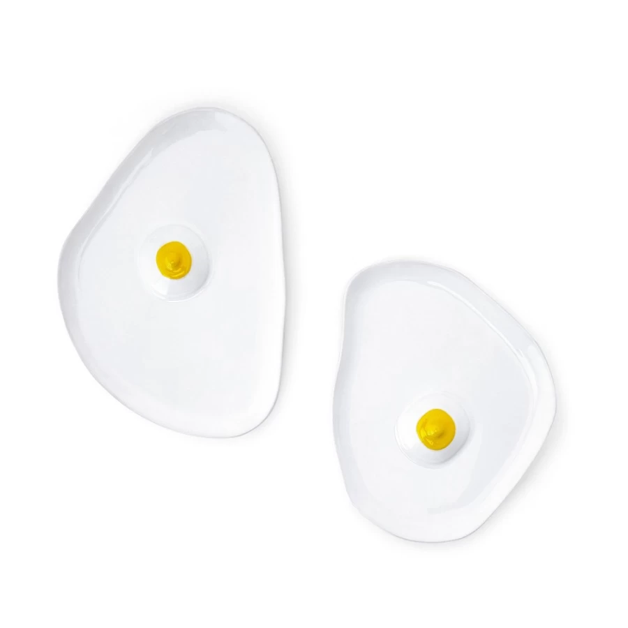 Anissa Kermiche High-Shine White & Yellow Decorative Plates – Tatas Collection
