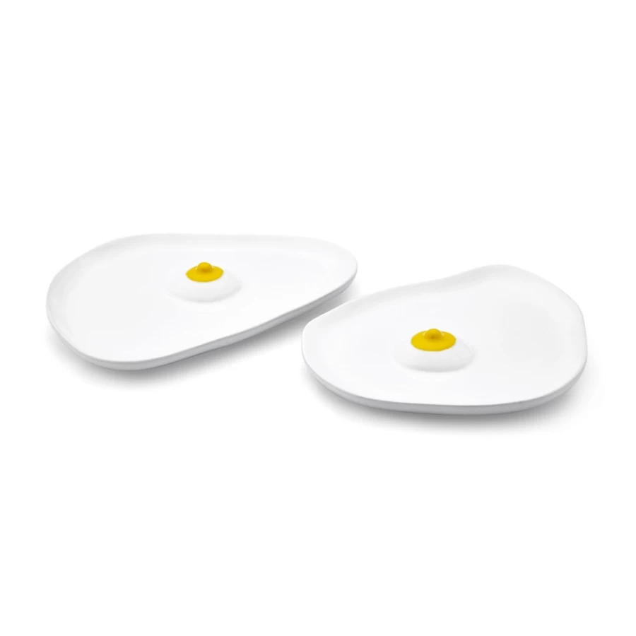 Anissa Kermiche High-Shine White & Yellow Decorative Plates – Tatas Collection