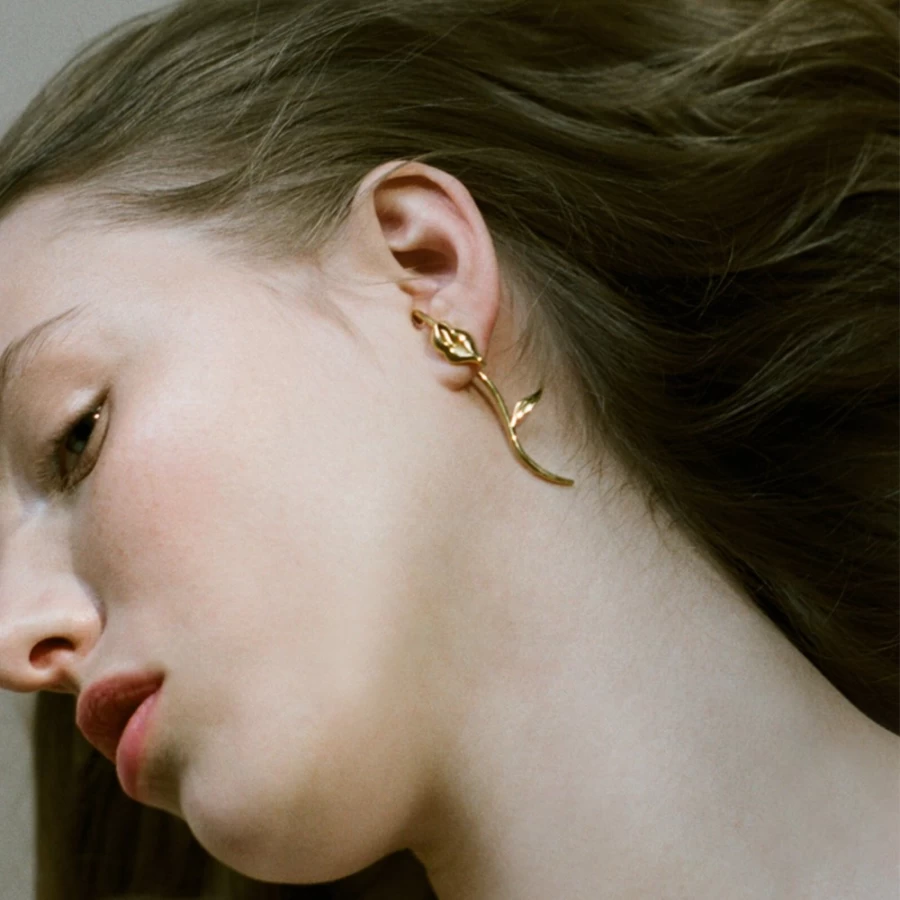 Anissa Kermiche Lady Garden Earrings for Women - Elegant Floral Design Stud Earrings