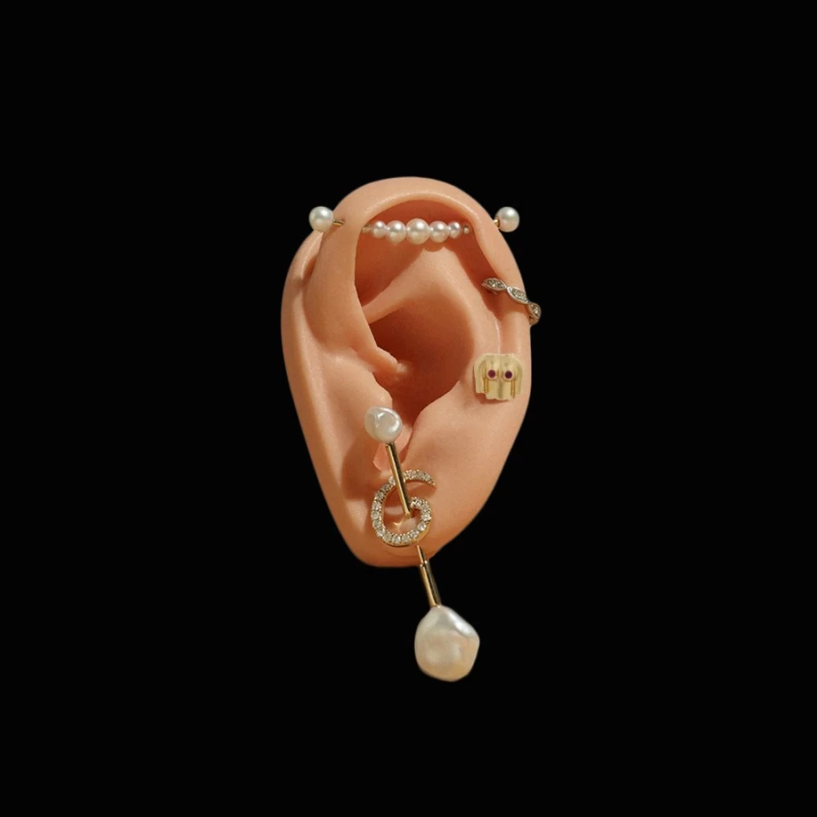 Anissa Kermiche Women's Rubies Boobies Threaded Stud Earrings