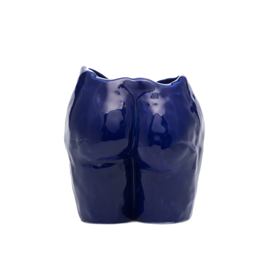 Anissa Kermiche Popotin Pot High-Shine Ocean Ceramic Vase - Decorative Home Accessory