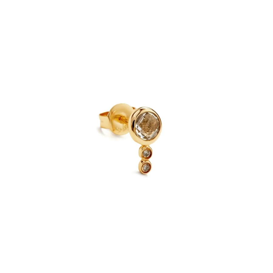 Anissa Kermiche Mini White Topaz Stud Earrings for Women - Elegant Luxury Jewelry