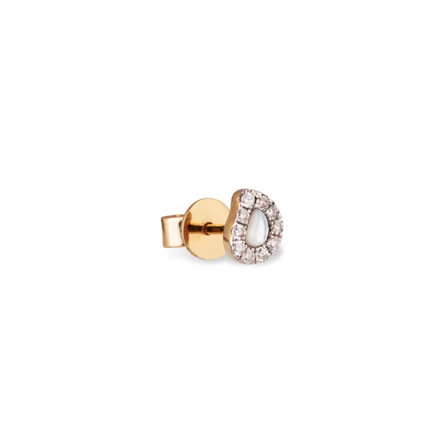 Anissa Kermiche Wonky Tear-Drop Stud Earrings for Women - Unique Geometric Gold Jewelry