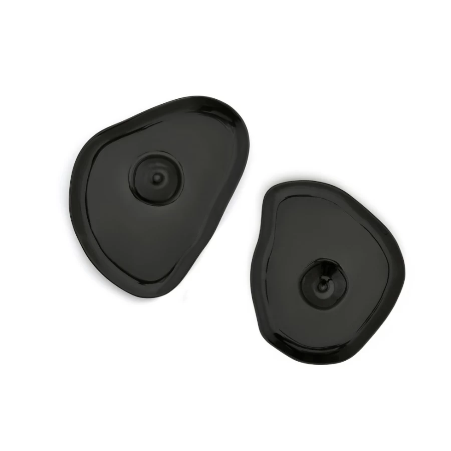 Anissa Kermiche High-Shine Black Tatas Plates - Elegant Decorative Tableware
