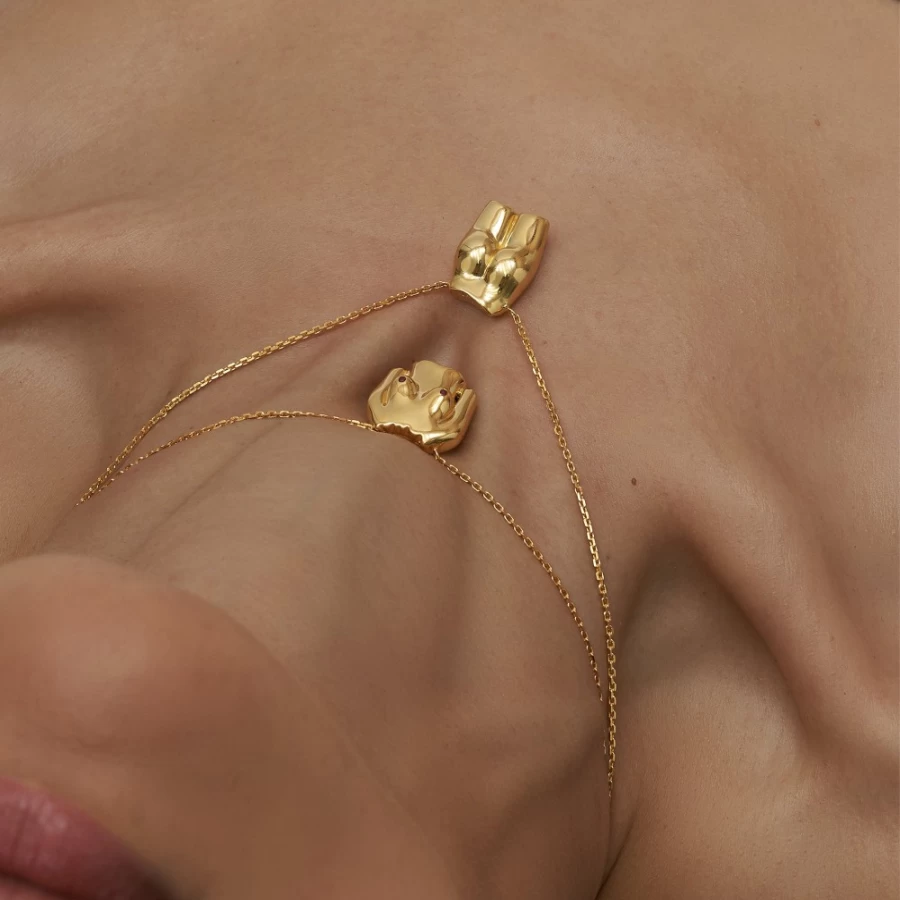 Anissa Kermiche Le Derriere Dore Gold Necklace for Women - Elegant Designer Jewelry