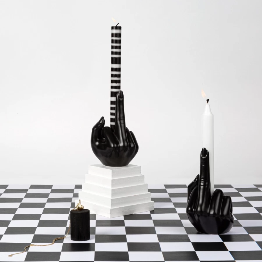 Anissa Kermiche 2020 Black Candlestick - Elegant Home Decor