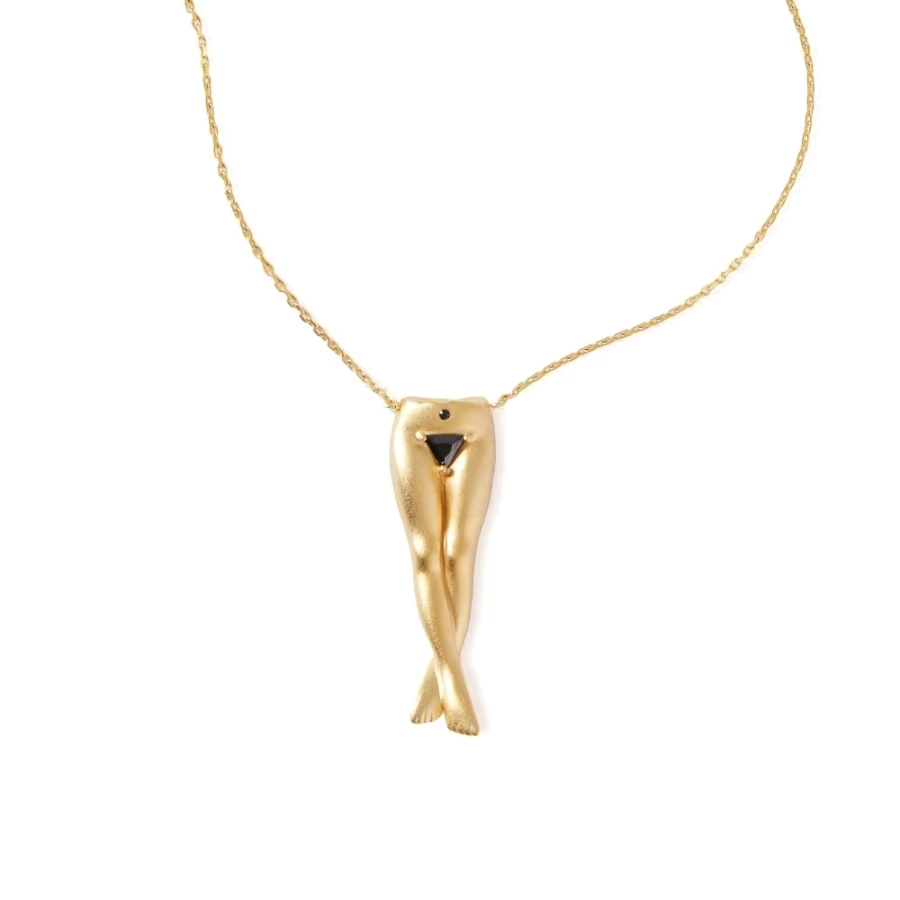 Anissa Kermiche Precieux Pubis Necklace for Women - Gold Jewelry Luxury Pendant