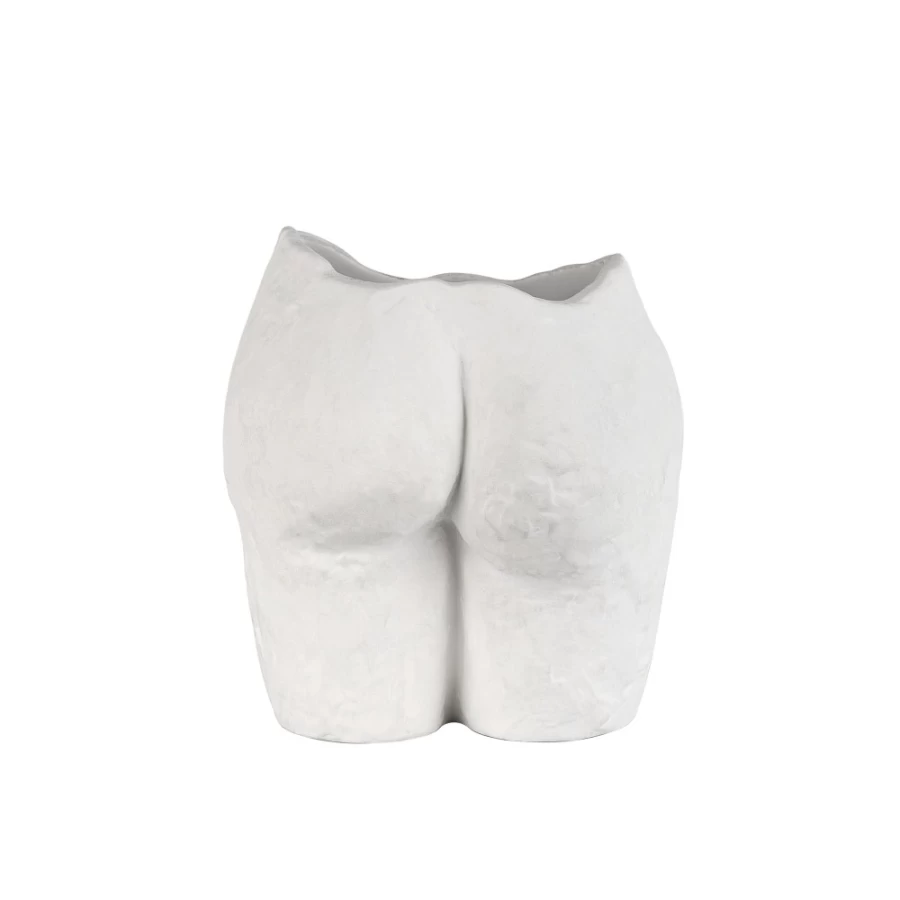 Anissa Kermiche Popotin Pot Matte White Ceramic Vase - Modern Home Decor