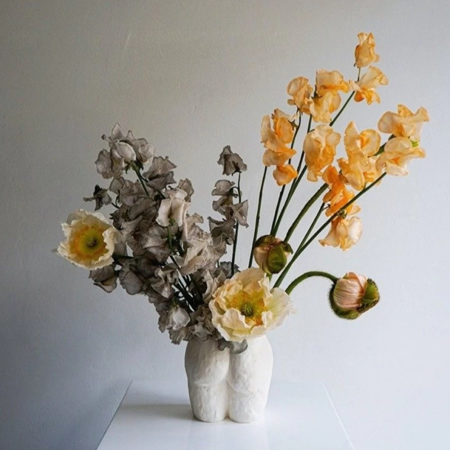 Anissa Kermiche Popotin Pot Matte White Ceramic Vase - Modern Home Decor