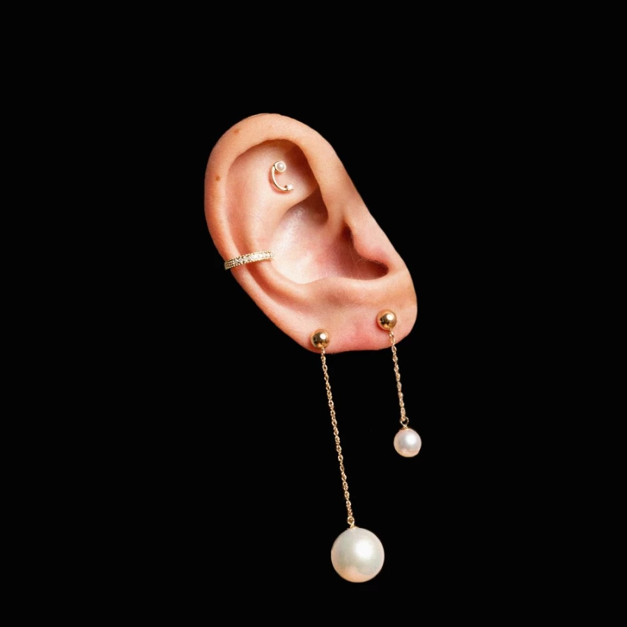 Anissa Kermiche Pave Diamond Ear Cuff for Women - Elegant Gold Ear Cuff Jewelry