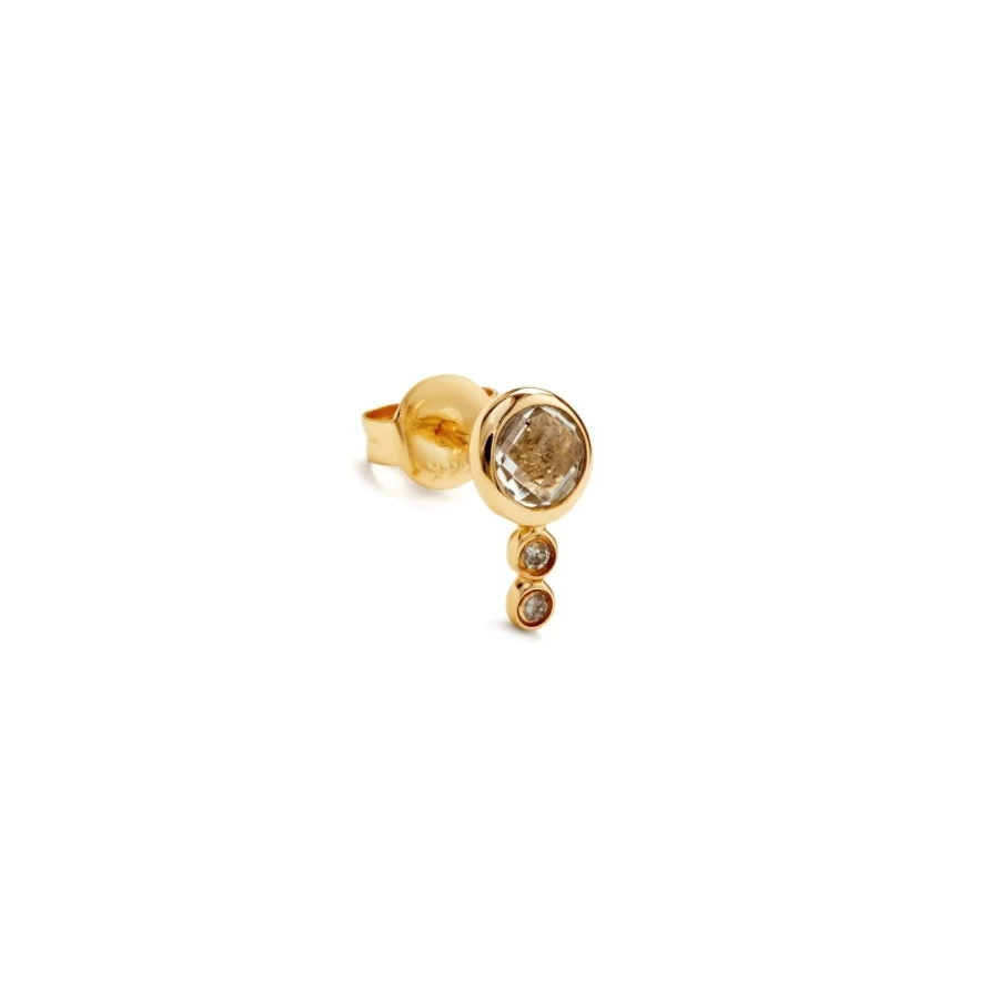 Anissa Kermiche Mini White Topaz Stud Earrings for Women - Elegant Luxury Jewelry