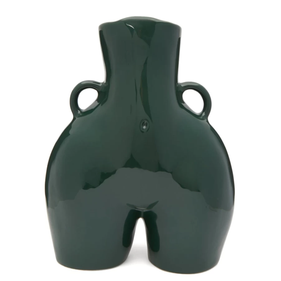 Anissa Kermiche Bottle-Green Love Handles Vase - Elegant Ceramic Home Decor