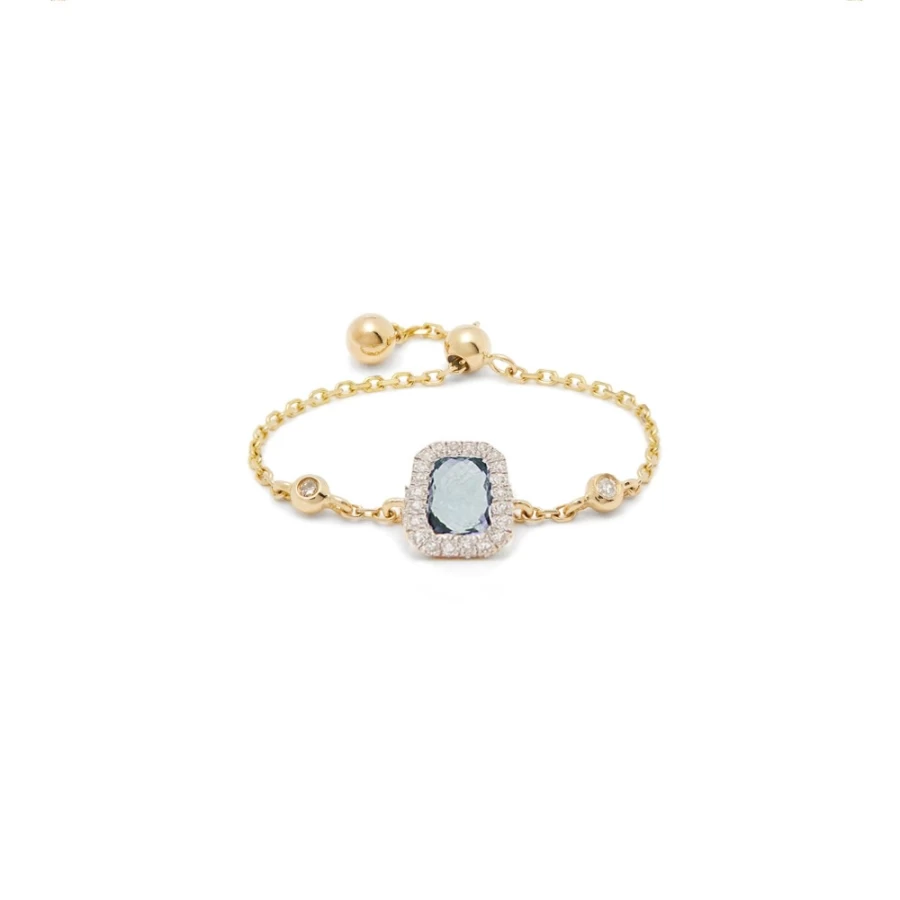 Anissa Kermiche Square Aquamarine Ring for Women - Elegant Blue Gemstone Jewelry