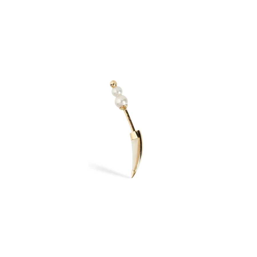 Anissa Kermiche Corne De Perles Mini Pearl Hoop Earrings for Women