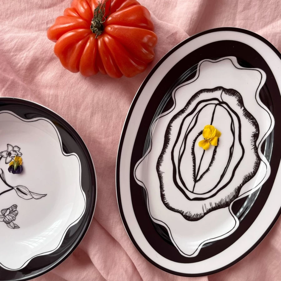 Anissa Kermiche Masturplate Serving Platter - Elegant Ceramic Tray for Dining & Entertaining