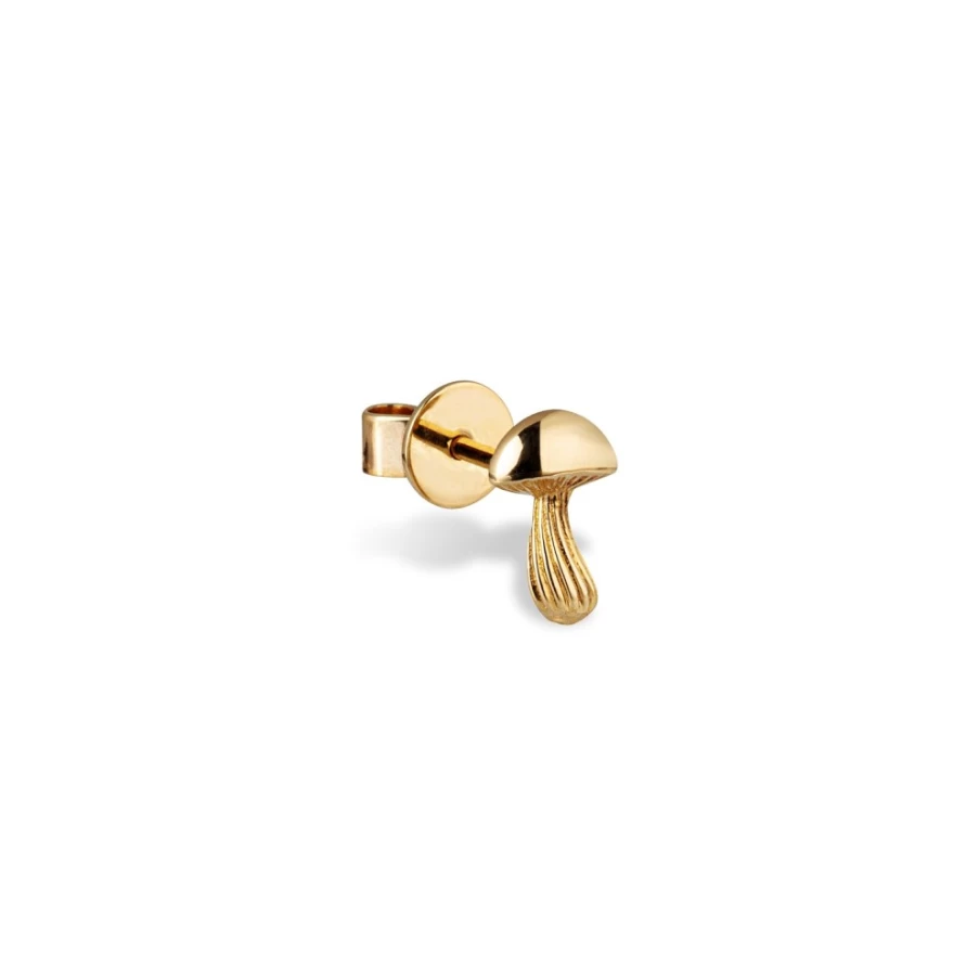 Anissa Kermiche Mushroom Stud Earrings for Women - Unique Gold Studs Luxury Jewelry