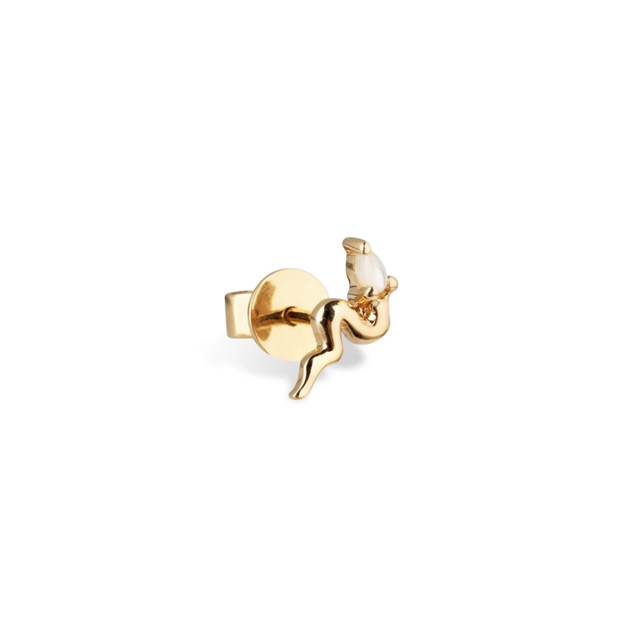 Anissa Kermiche Women's Snake Stud Earrings - Elegant Gold-Tone Jewelry