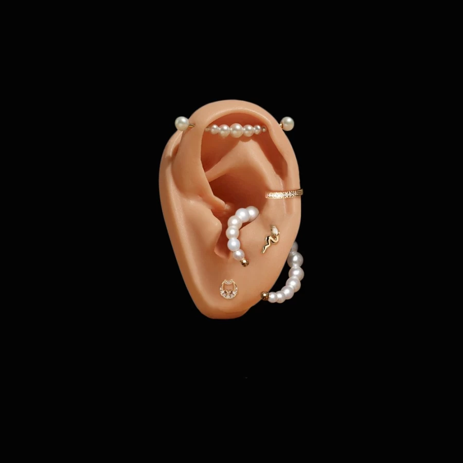 Anissa Kermiche Women's Snake Stud Earrings - Elegant Gold-Tone Jewelry