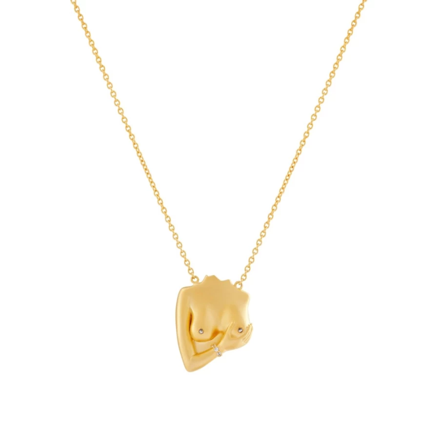 Anissa Kermiche Solidarity Necklace for Women - Elegant Gold Pendant Charm