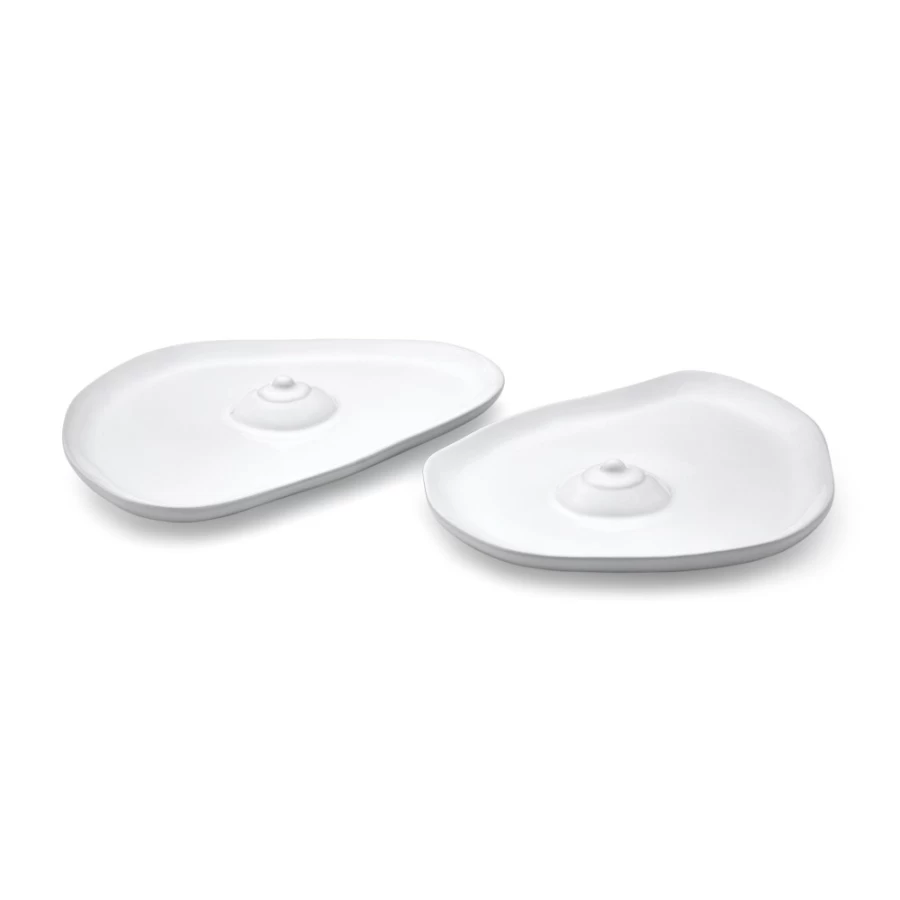 Anissa Kermiche High-Shine White Tatas Plates - Elegant Ceramic Dinnerware