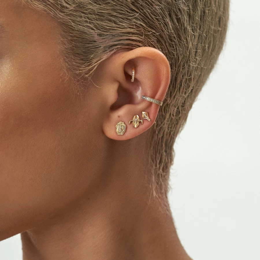 Anissa Kermiche Floral Stud Earrings for Women - Once And Floral Design