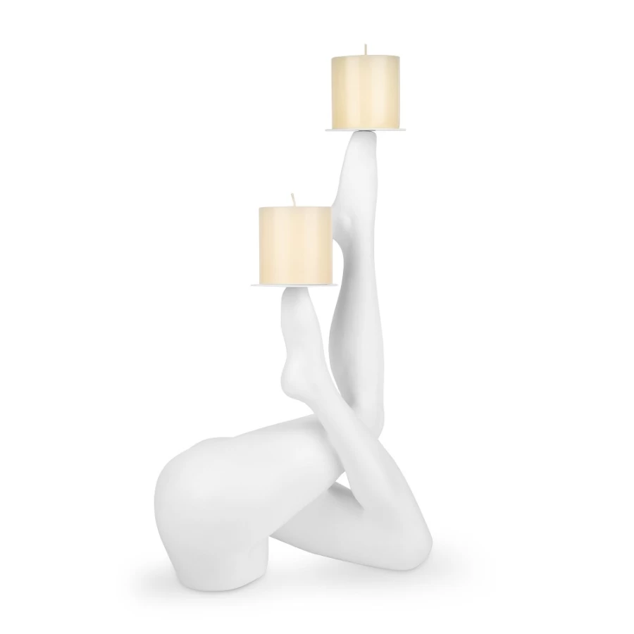 Anissa Kermiche Legs 11 White Ceramic Vase - Handcrafted Home Decor