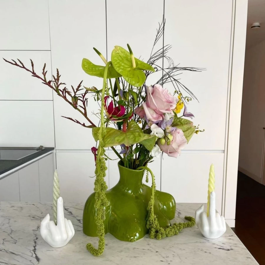 Anissa Kermiche White Candlestick - Elegant 2020 Design Home Decor