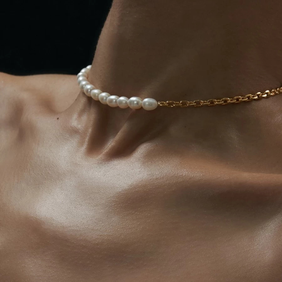 Anissa Kermiche Duel Necklace for Women - Elegant Double Chain Jewelry