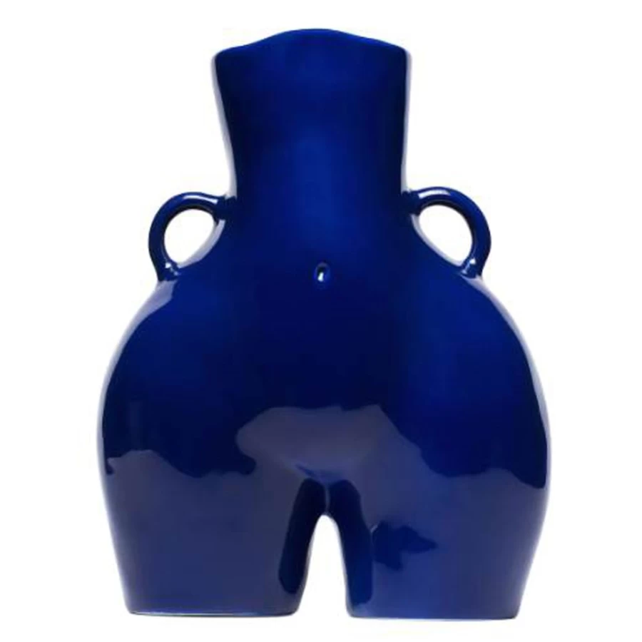 Anissa Kermiche Ocean-Blue Love Handles Vase - Ceramic Art Home Decor