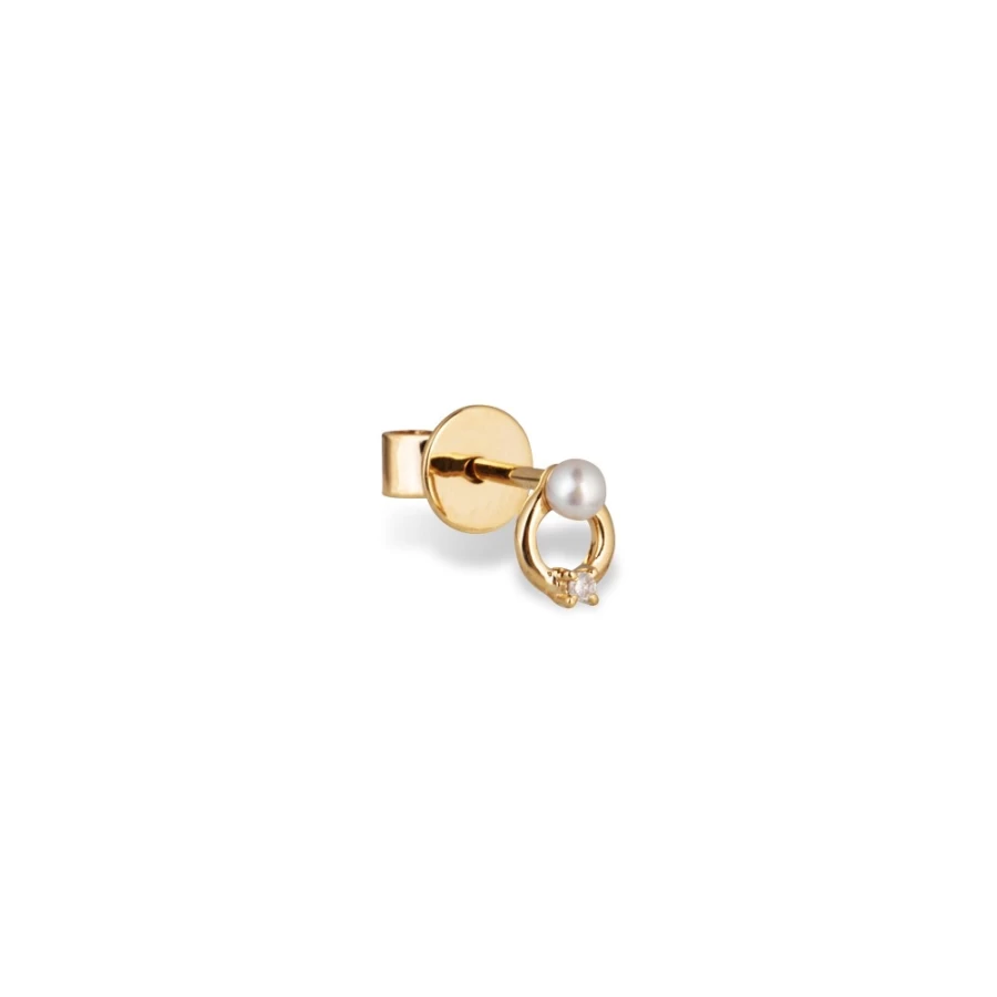 Anissa Kermiche Mini Circle Stud Earrings for Women - Elegant Gold Hoop Studs