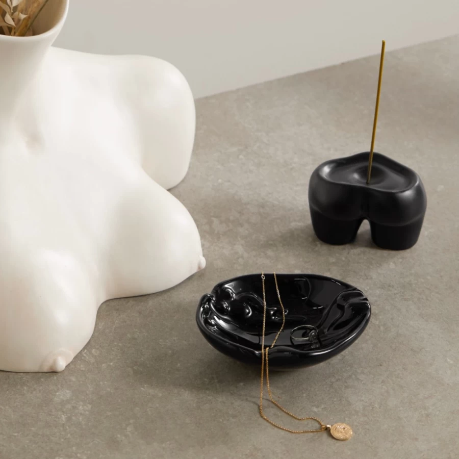 Anissa Kermiche Black Ashtray - Modern Designer Ashtray for Stylish Interiors