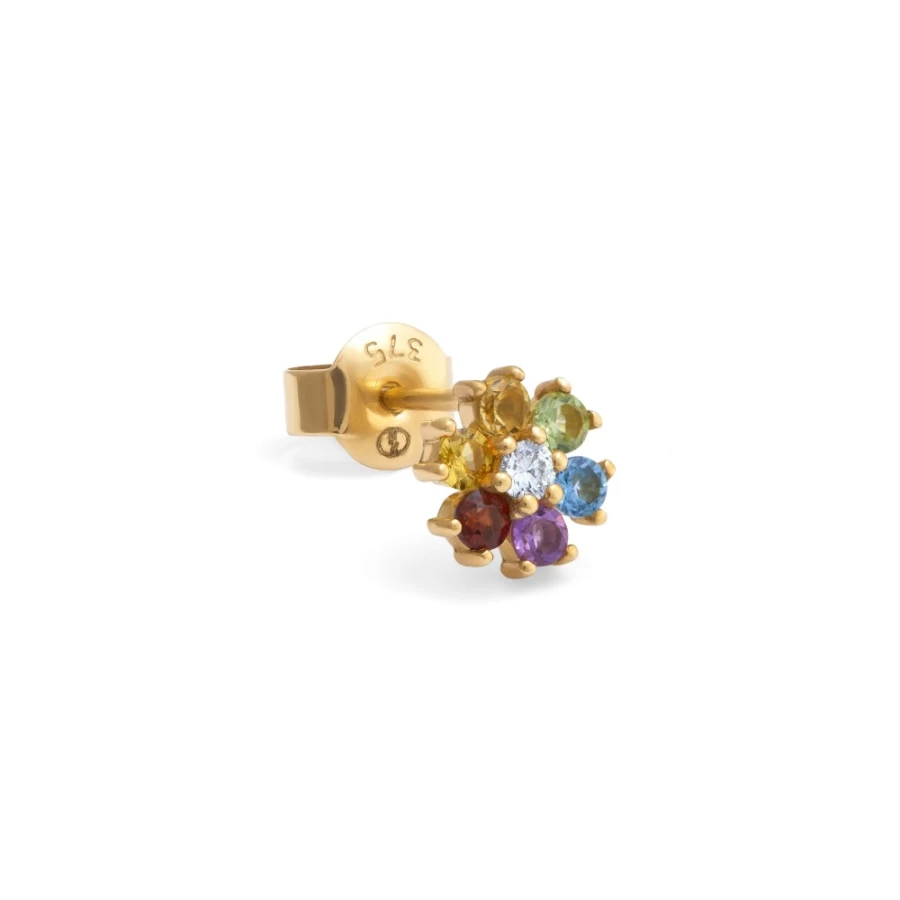 Anissa Kermiche Daisy Me Rollin Stud Earrings for Women - Floral Design Gold Studs