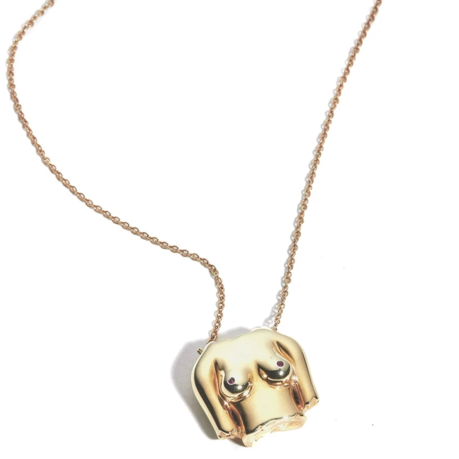 Anissa Kermiche Women's Polished Rubies Boobies Necklace - Elegant Jewelry Gift