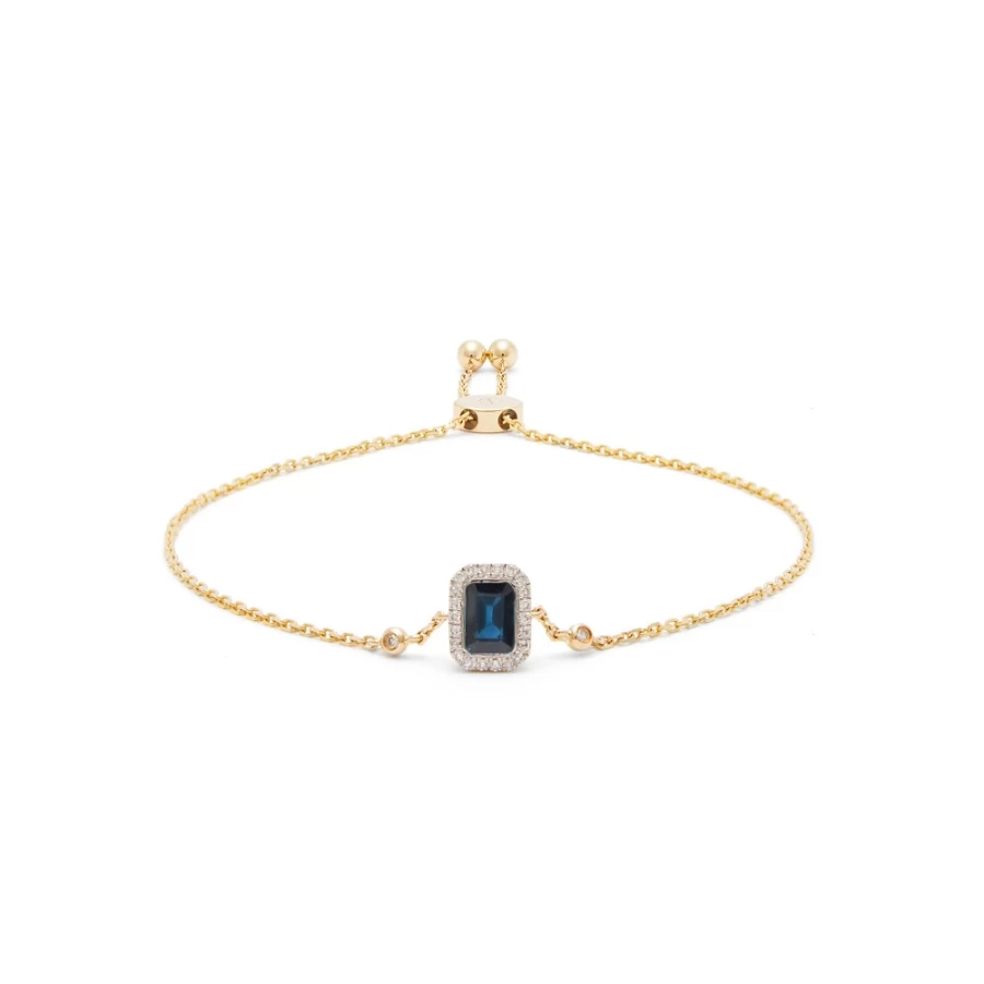 Anissa Kermiche Square Ocean-Blue Sapphire Bracelet for Women - Elegant Blue Gemstone Jewelry