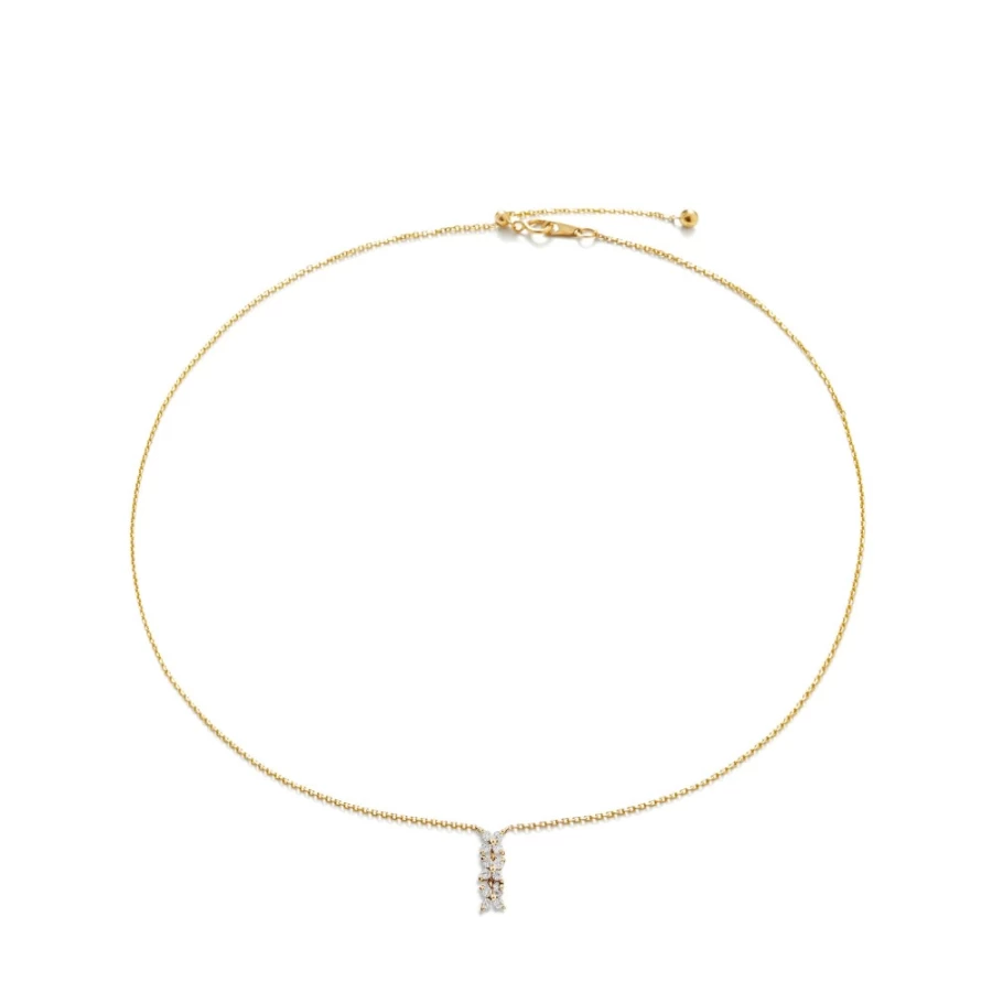 Anissa Kermiche Bronte Dore Drop Necklace for Women - Elegant Gold Pendant Necklace