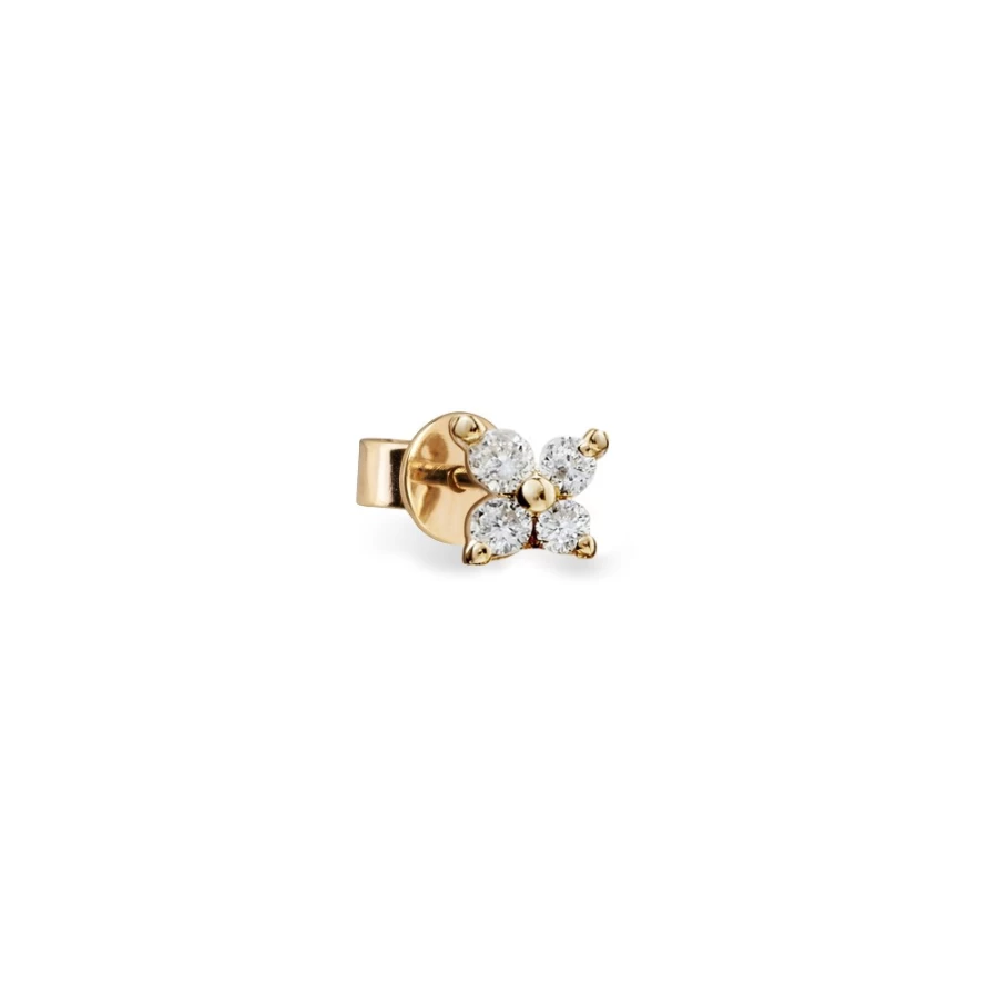 Anissa Kermiche Bronte Dore Single Stud Earrings for Women - Minimalist Gold Stud Design