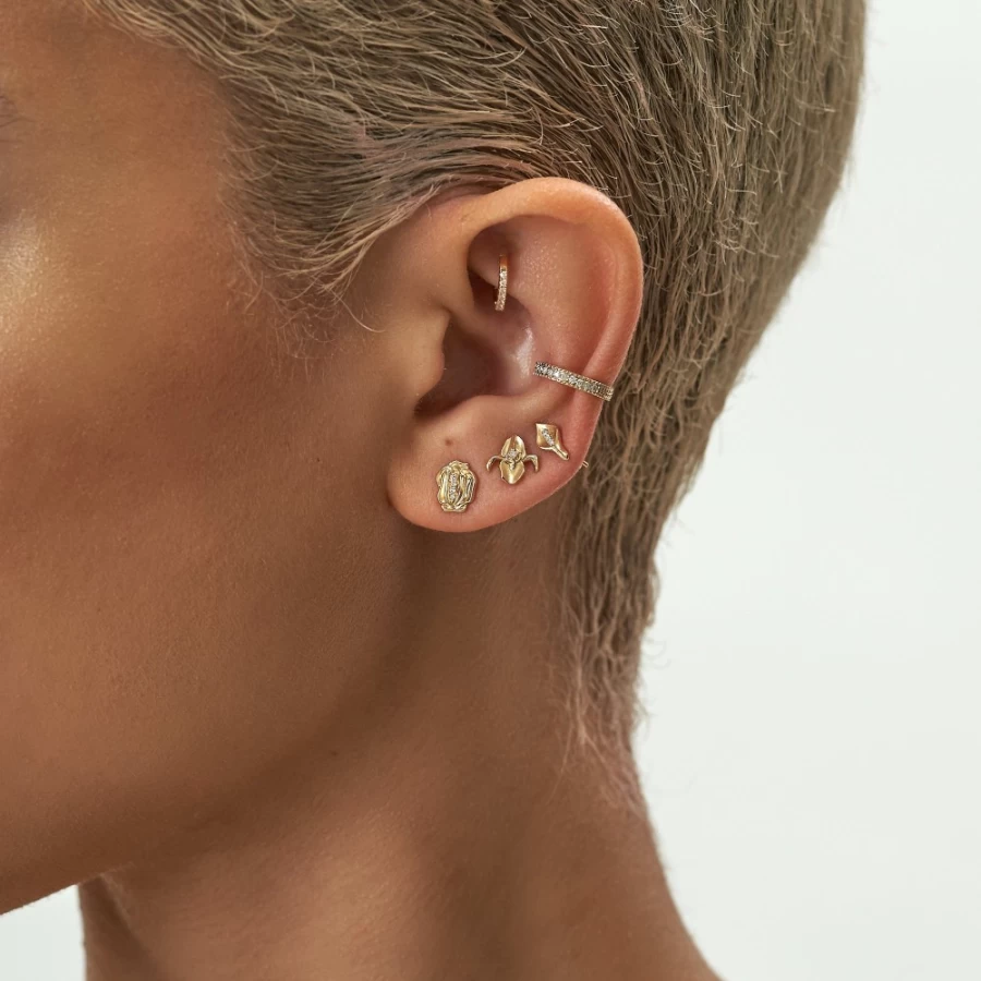 Anissa Kermiche Calla Stud Earrings for Women - Elegant Floral Design Studs