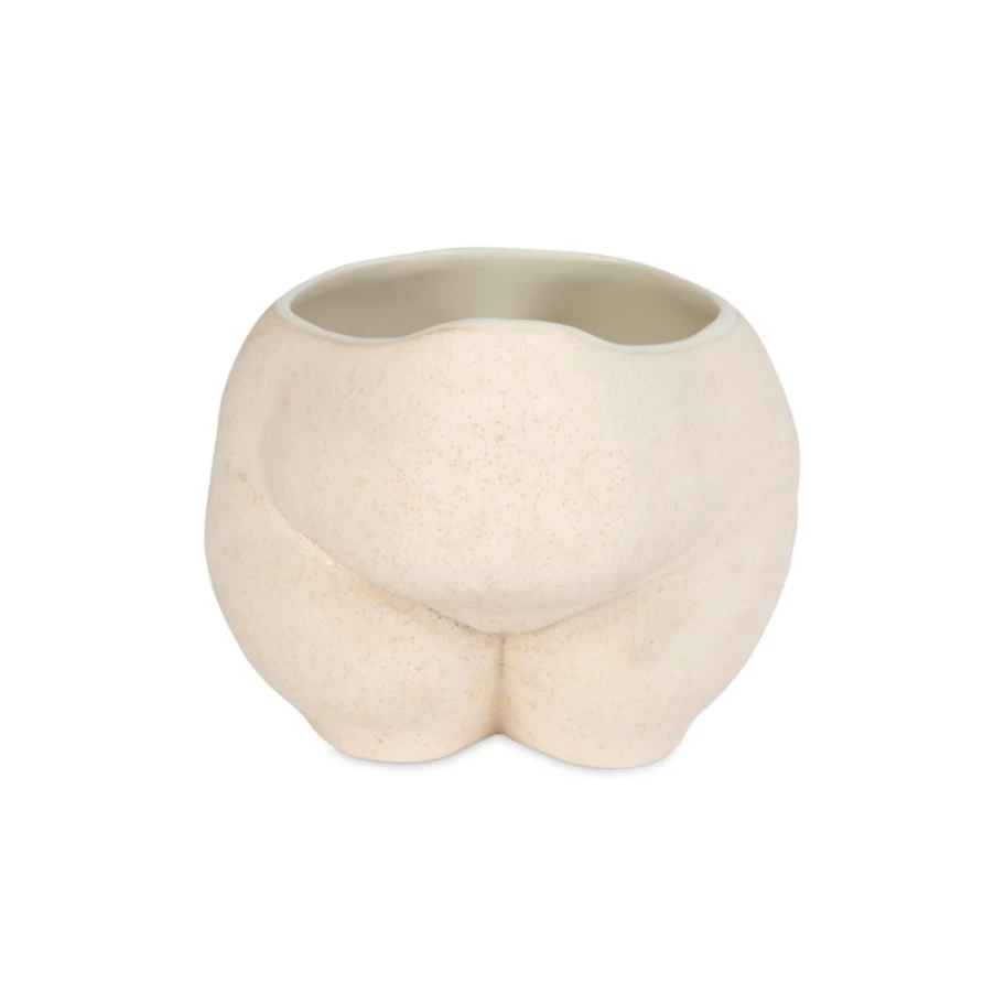 Anissa Kermiche Speckled Beige Popotele Pot - Handcrafted Ceramic Vase