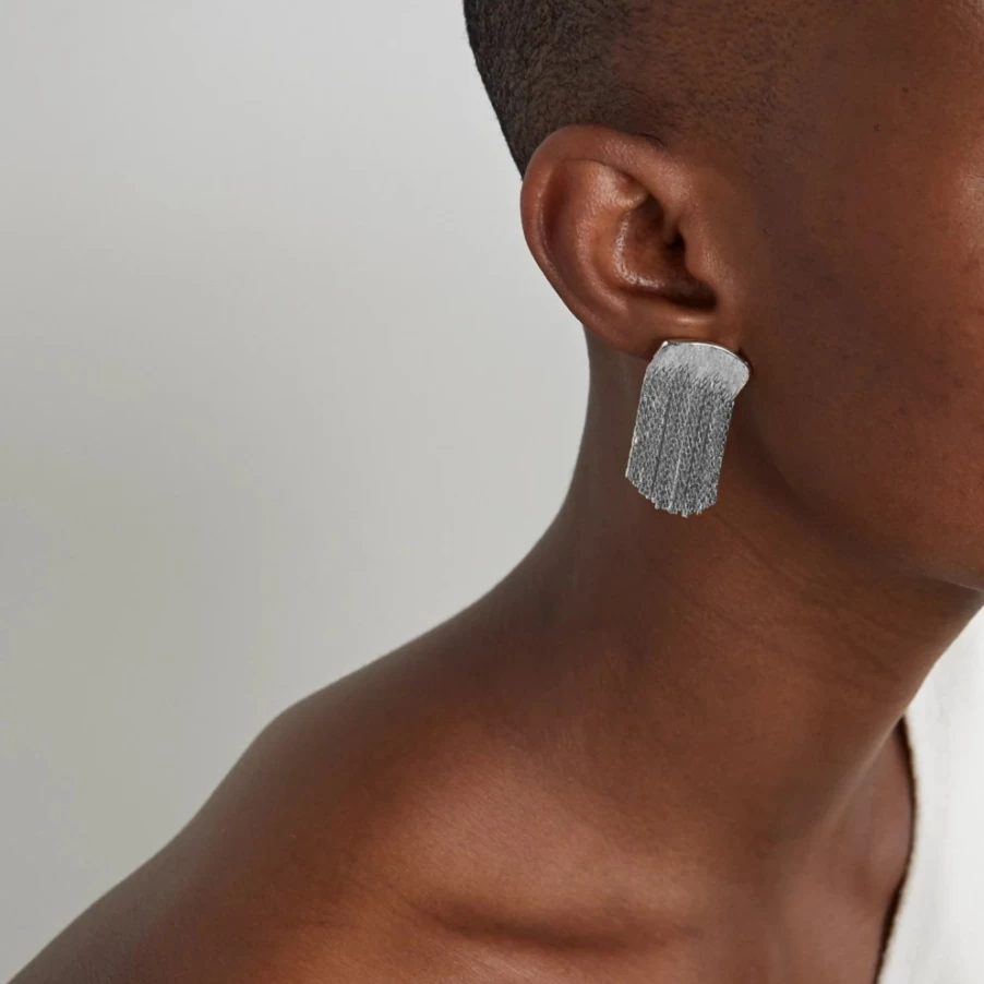 Anissa Kermiche Silver Fil Earrings for Women - Elegant Hoop Earrings