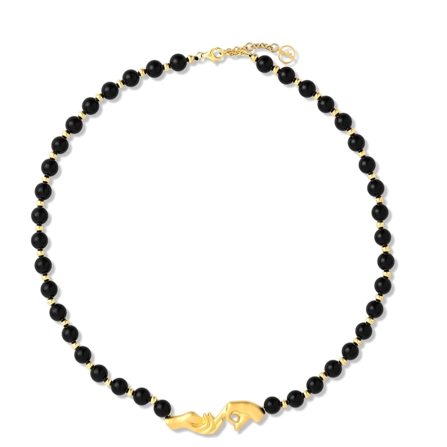 Anissa Kermiche Les Mains Necklace - Gold Women's Jewelry, Elegant Hand Design Pendant